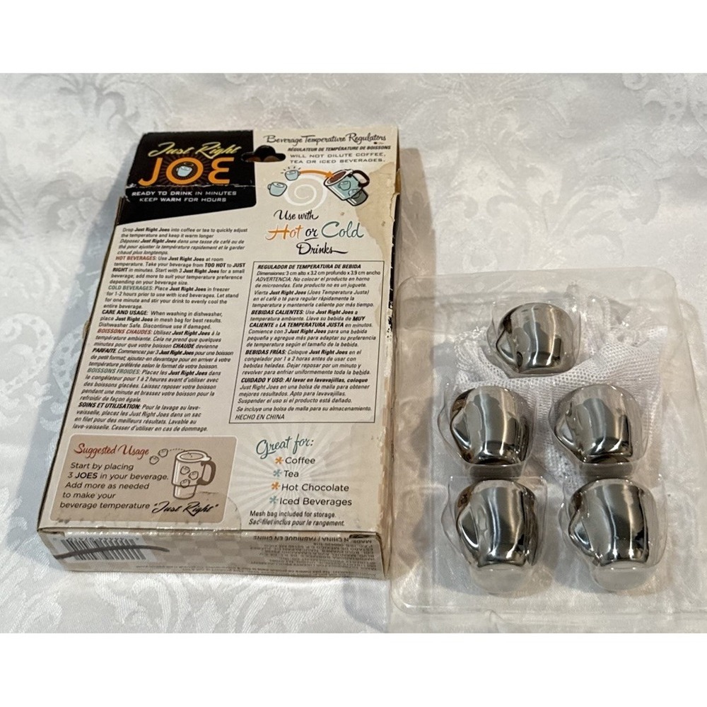 Just Right Joe Beverage Temperature Regulators Open Box New. hot‎ or cold drinks